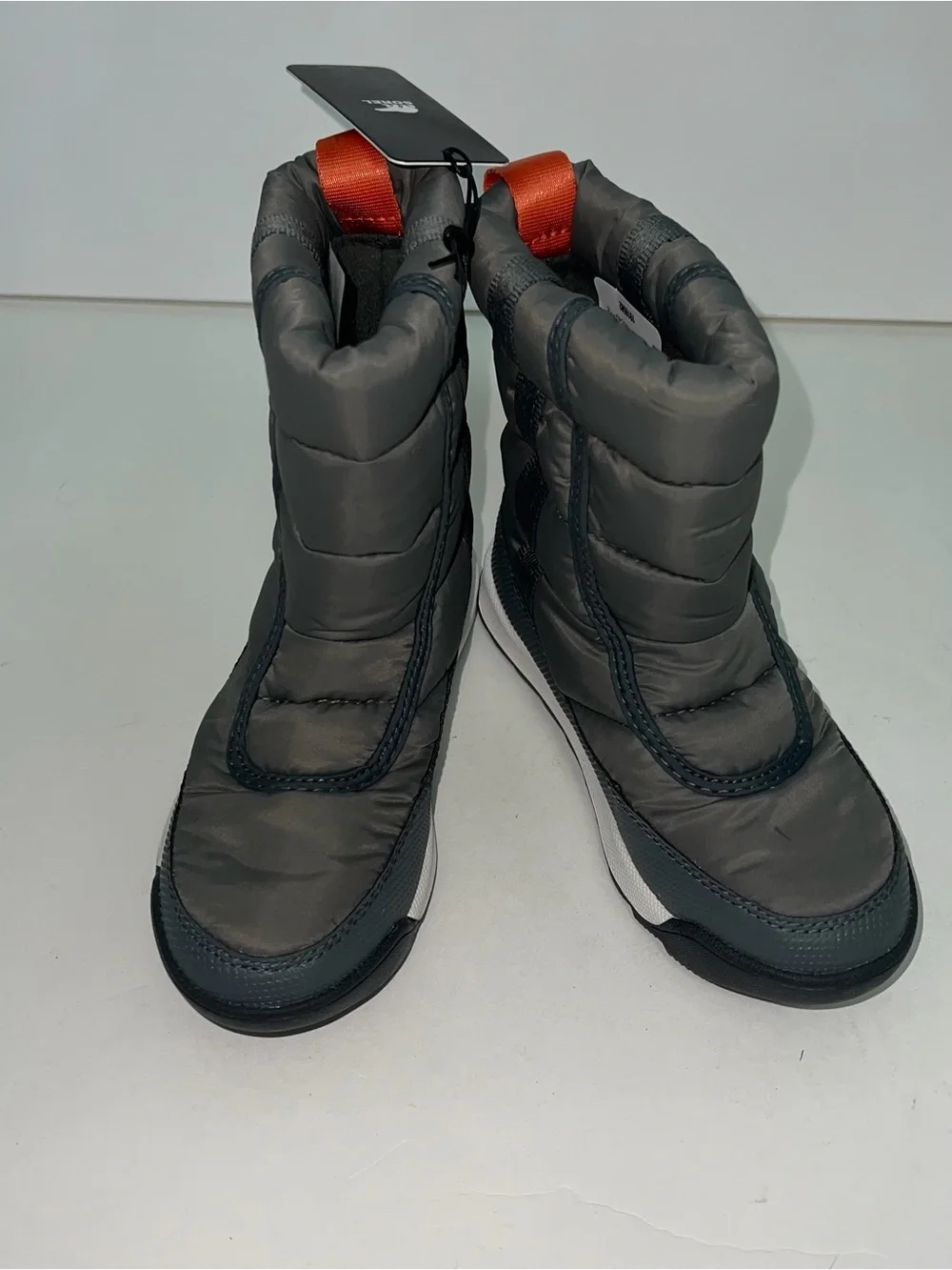 SOREL Whitney II Puffy Waterproof Boot In Olive Quarry & Sea Salt - Reemoly